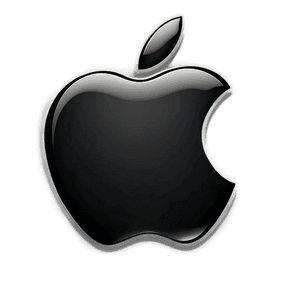 Black and White Apple Logo PNG 05232024 PNG with transparent background