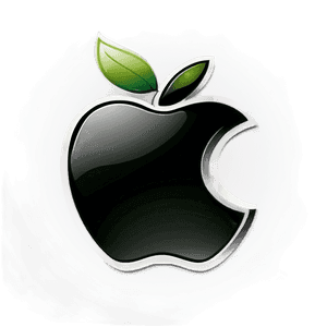 Black and White Apple Logo PNG yin PNG with transparent background
