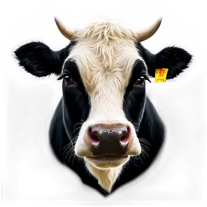 Black And White Cow Face Png Twt47 PNG Image