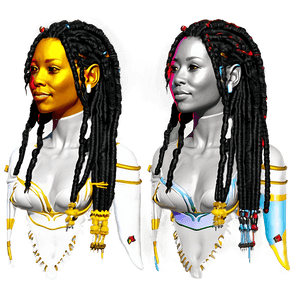 Black and White Dreads PNG xrf PNG image with transparent background