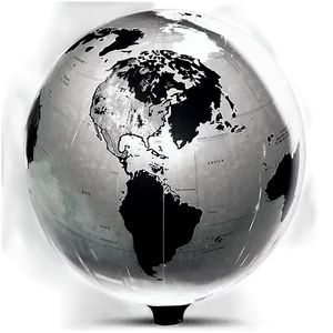 Black And White Earth Globe Png Xlj PNG Image