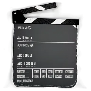 Black And White Film Slate Png 13 PNG Image