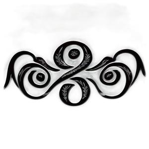 Black And White Flourish Png Chd60 PNG Image