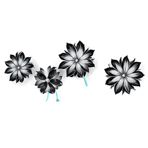 Black and White Flower Sketch PNG etj54 PNG