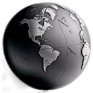 Black And White Globe C PNG Image