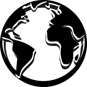 Black And White Globe Clipart - Globe Clipart Black And White, HD Png Download PNG image with transparent background
