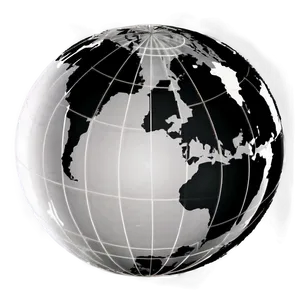 Black And White Globe Clipart Png 59 PNG Image