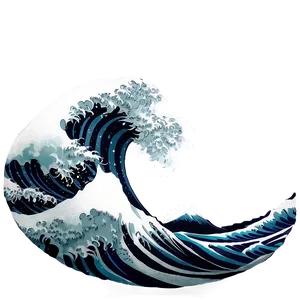 Black And White Japanese Wave Png Gek PNG Image