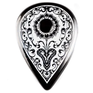 Black And White Planchette Png 06282024 PNG Image