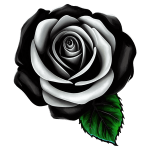 Black and White Rose Tattoo PNG rlo PNG image with transparent background