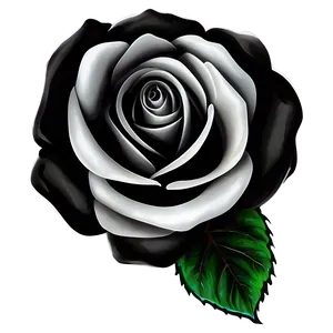 Black And White Rose Tattoo Png Rlo PNG Image