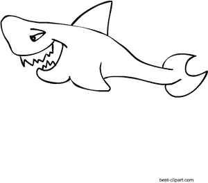 Black And White Shark Png Clip At - Great White Shark PNG image with transparent background