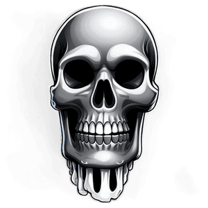 Black and White Skull Sticker PNG 85 PNG