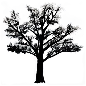 Black And White Tree In Urban Landscape Png 06252024 PNG Image