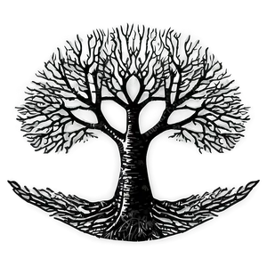 Black And White Tree Outline Png Uxp PNG Image