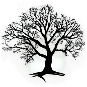 Black And White Tree Silhouette Png 06252024 PNG Image