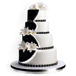 Black And White Wedding Cake Png Xoq PNG Image