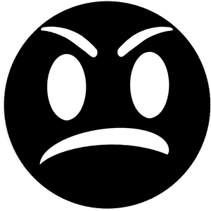 Angry Face Draft 1 Clip Art - Angry Black Face Emoji, HD Png Download PNG