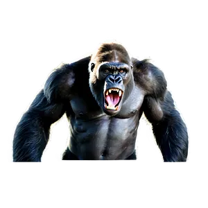 Black Angry Gorilla Png Ntp PNG Image