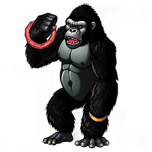 Black Angry Gorilla Png Rrw PNG Image