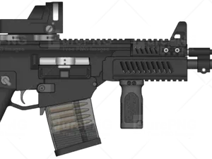 Black Assault Rifle P N G Image PNG Image