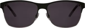 Black Aviator Sunglasses Transparent Background PNG Image