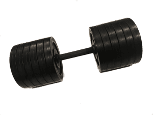 Black Barbell Isolated Fitness Equipment PNG image with transparent background