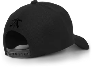 Black Baseball Cap Back View PNG Image