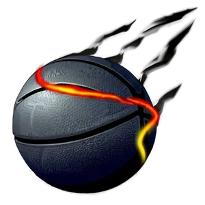 Black Basketball With Lightning Png 74 PNG Image