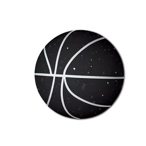 Black Basketball With Space Theme Png Jwn PNG Image