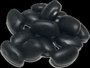 Black Beans Pile Isolated Background PNG image with transparent background