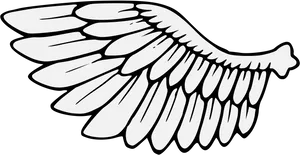 Black Bird Wing Illustration PNG Image