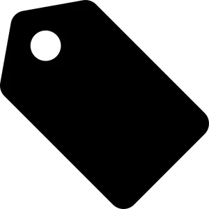 Black Blank Price Tag PNG Image