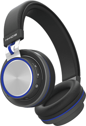 Black Blue Wireless Headphones PNG