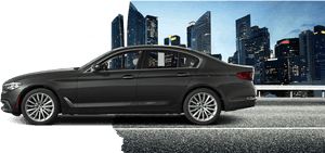 Black Bmw 5 Series Driving At Night - Bmw Car 5 Series 2019 Black, HD Png Download PNG image with transparent background