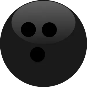 Black Bowling Ball Graphic PNG Image