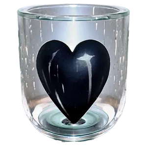 Black Broken Heart In Glass Png 57 PNG Image