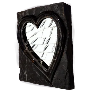 Black Broken Heart In Glass Png Pqf PNG Image