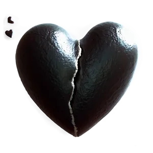 Black Broken Heart On Black Background Png 06252024 PNG Image