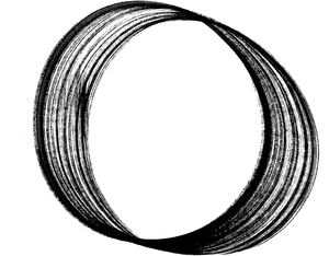 Black Brush Stroke Circle Abstract PNG Image