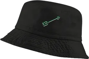 Black Bucket Hatwith Logo PNG Image