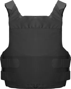 Black Bulletproof Vest Front View PNG Image