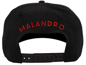 Black Cap Malandro Embroidery PNG Image