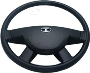 Black Car Steering Wheel PNG Image