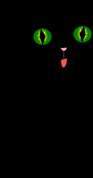 Black Cat Glowing Eyes PNG image with transparent background
