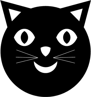Transparent Black Cat Clip Art - Black Cat Face Clip Art, HD Png Download PNG