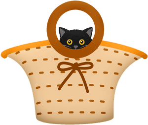 Black Cat In Women Bag Clipart - Black Cat, HD Png Download PNG