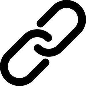 Black Chain Link Icon PNG with transparent background