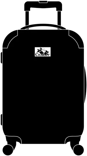 Black Chariot Brand Suitcase PNG Image