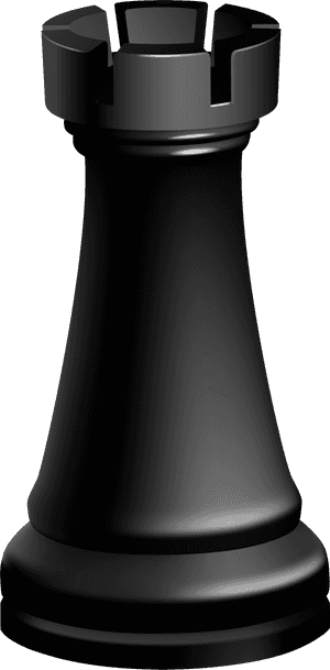 Rook Black Chess Piece Png Clip Art - Chess Piece Rook Clipart, Transparent Png PNG with transparent background